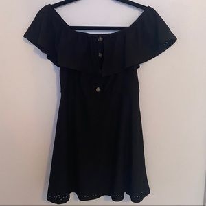 Black Off-Shoulder Sundress